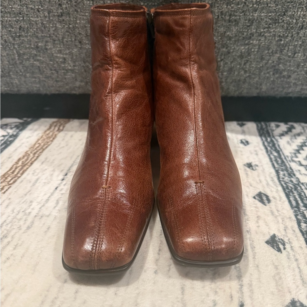 Brown Leather Ankle Boots-Sesto Meucci - Picture 3 of 9